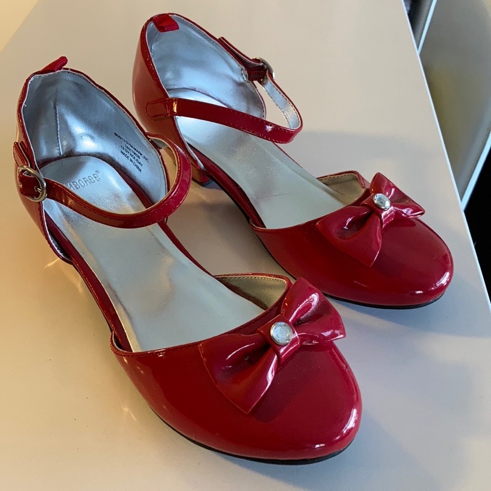 Red Patent Leather Big Girl Gymboree Holiday Shoes
